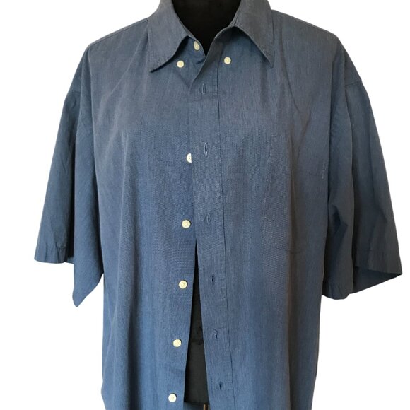 Puritan Button-Down Collar Shirt: Short Sleeves, Navy Men’s Size 2XL - Picture 6 of 7